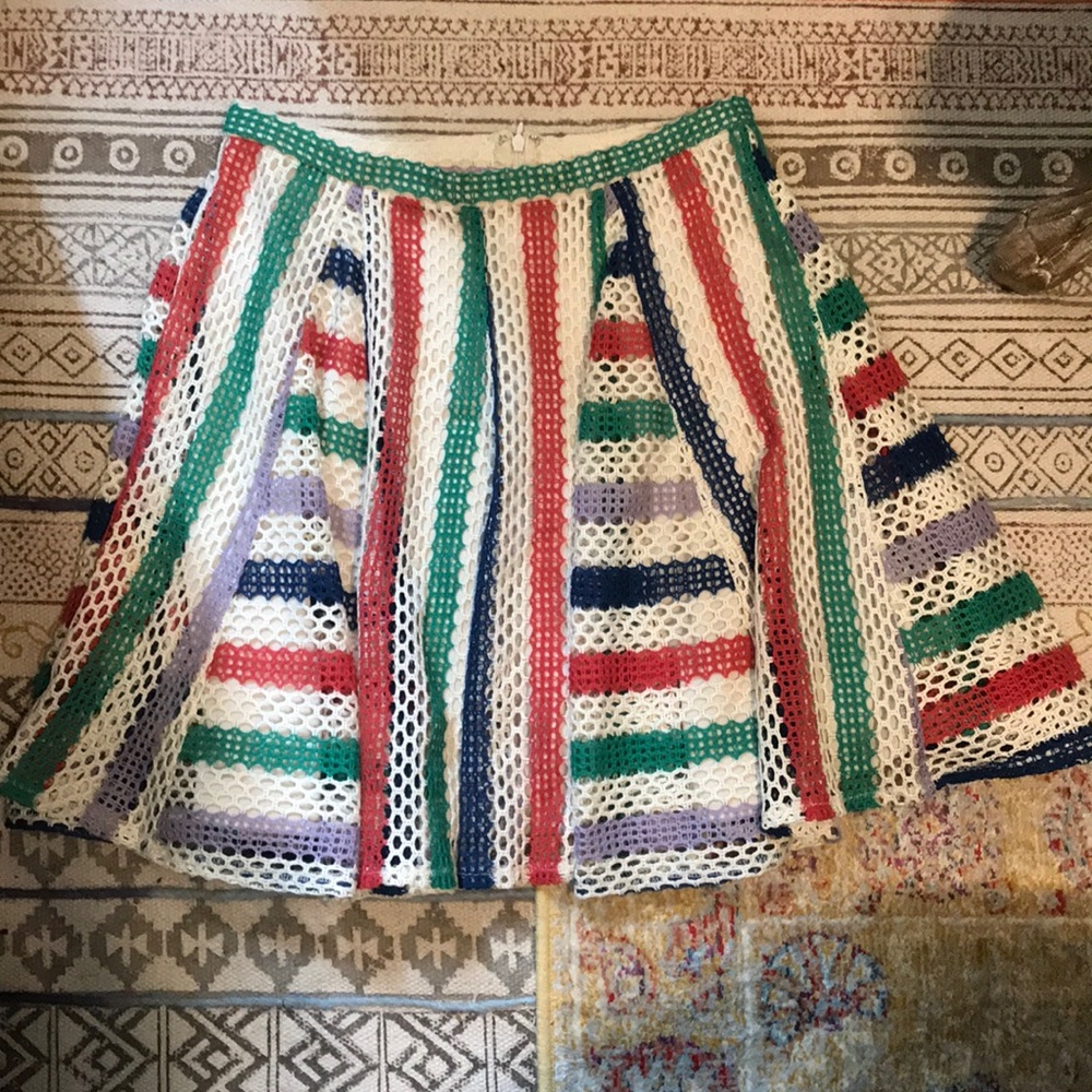 Anthropologie Crochet Skirt Size 0